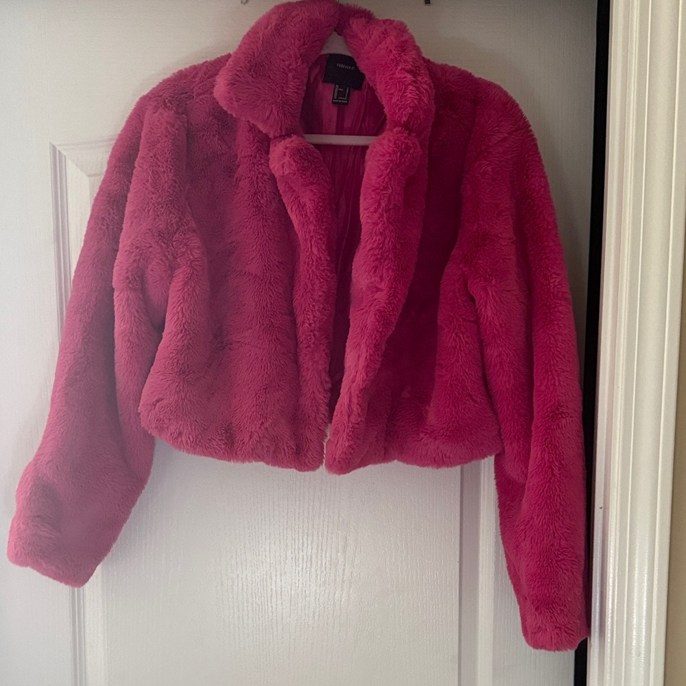 Forever 21 Pink Teddy Jacket